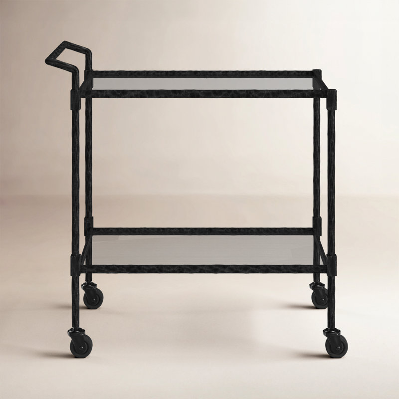 Isabellina Metal and Glass Bar Cart