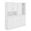Lit escamotable simple peu encombrant avec armoire suspendue et tablettes personnalisées-1921383792