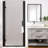 30'' W x 72'' H Frameless Hinged Shower Door with Clear Glass in Matte Black Finish