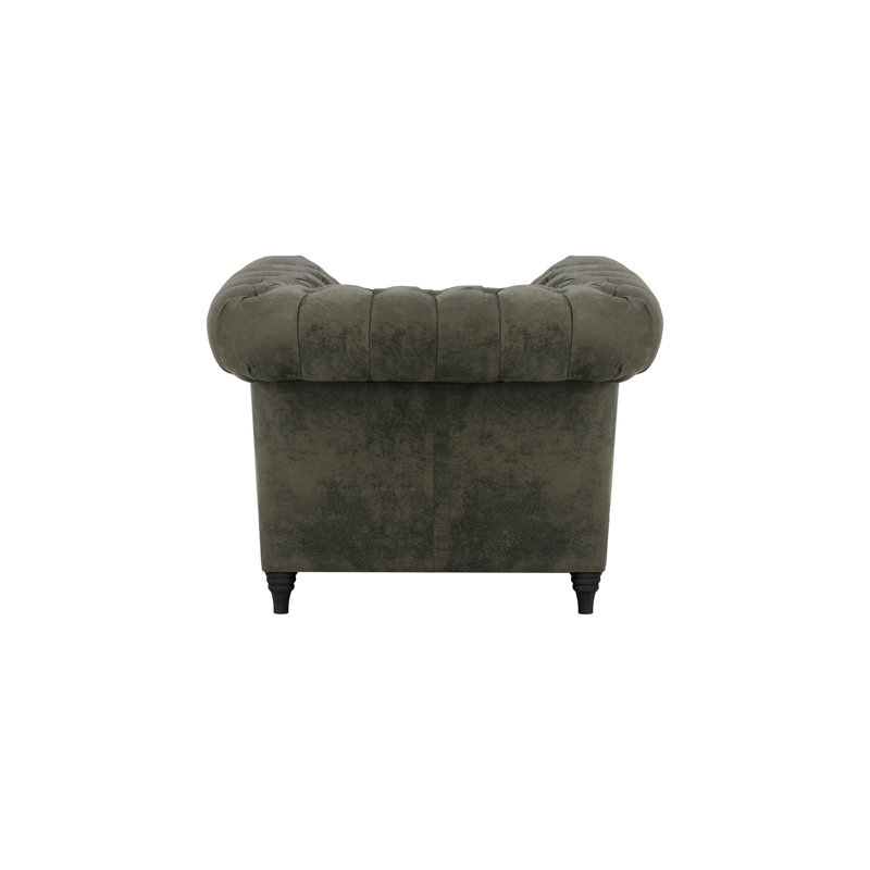 Littlehampton Upholstered Chesterfield Chair, Dark Grey