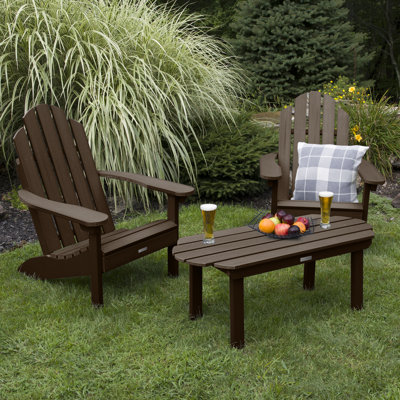 Anette Outdoor Adirondack Chair With Table