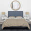 Motif rayé crème - ensemble de housse de couette abstrait - polyester microfibre-1558805130