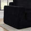 Siège gauche du canapé, canapé modulaire en forme de L, canapé modulaire compressé en velours côtelé de style minimaliste moderne, déplié en lit, chambre à coucher, canapé compressé confortable - Design économe en espace - Noir-1159894686