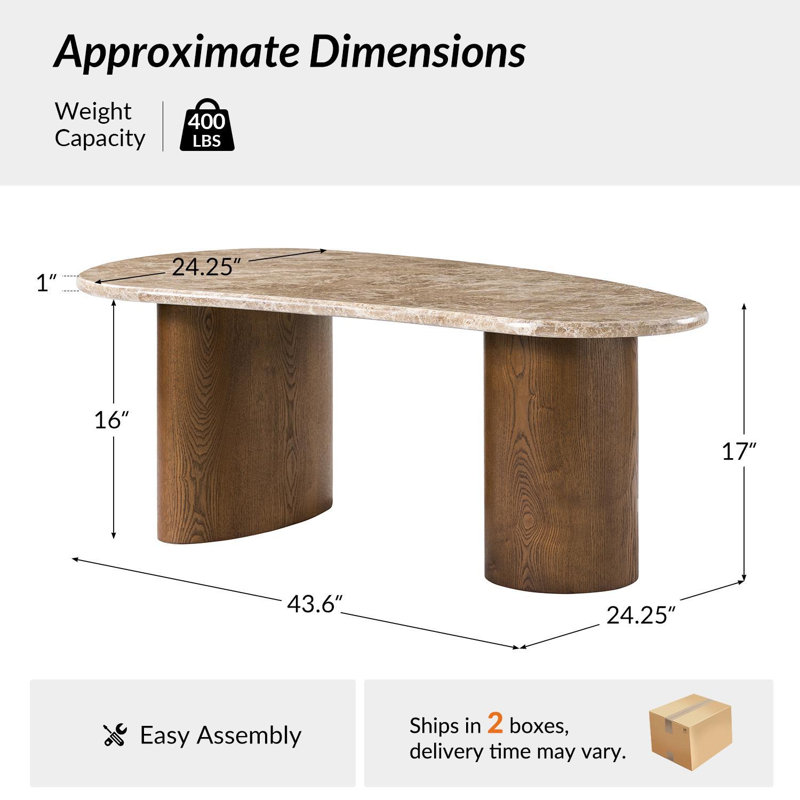 Table basse Organic Modern Felipe, Moka