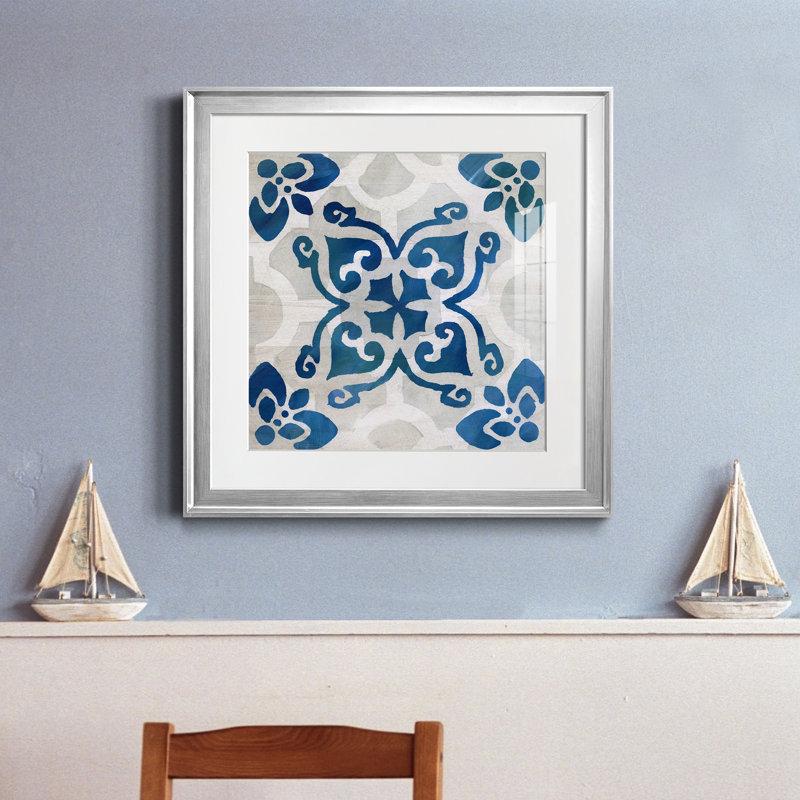 Terra Mesa III - Peinture encadrée, H 22,5 po x l 22,5 po x P 1,5 po, Cadre argenté