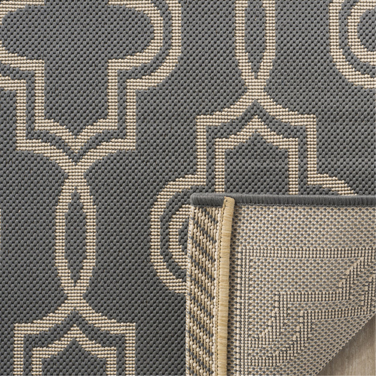 Tapis d'intérieur / extérieur à motif géométrique Jahliyah Martha Stewart