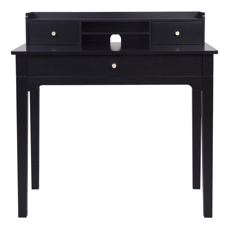 Keaton Desk with Hutch, Black