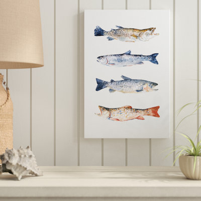 " Stacked Trout I " by Emma Scarvey Painting Print