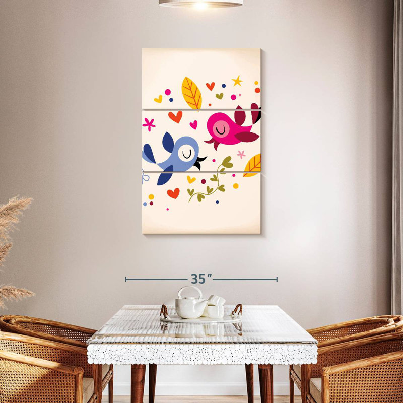 Brampt Bird Soulmates, 45" H x 28" W