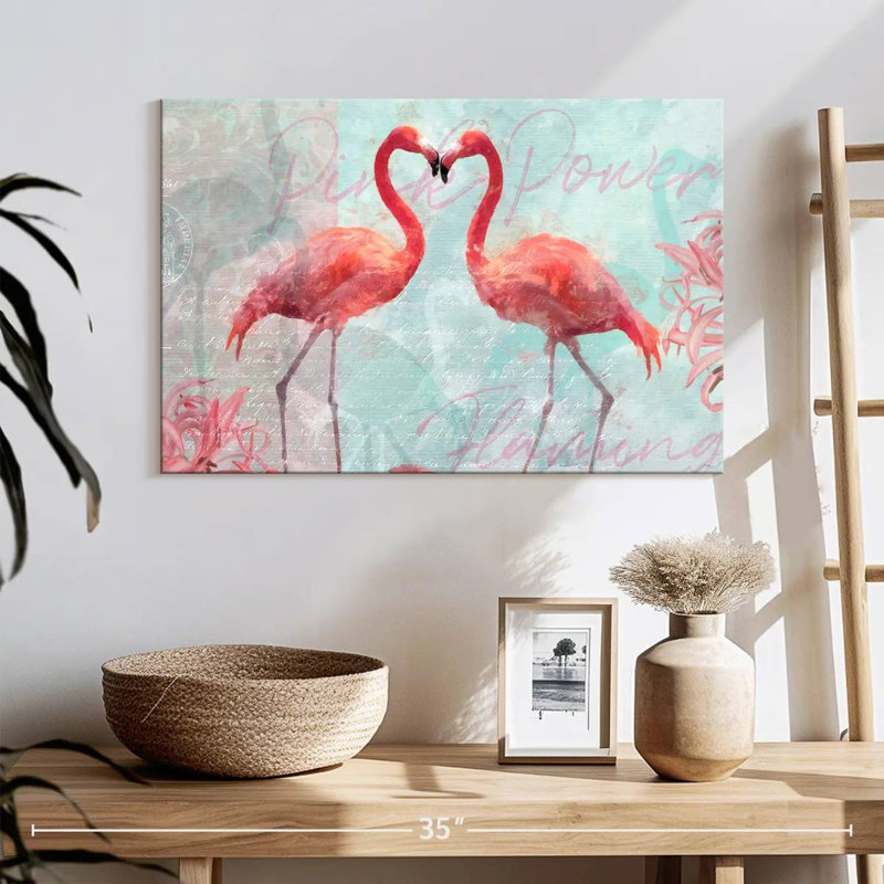 Flamingo Power, 16" H x 24" W