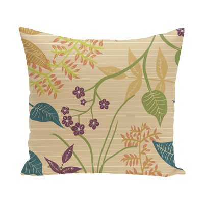 Botanical Blooms Floral Outdoor Reversible Throw Pillow