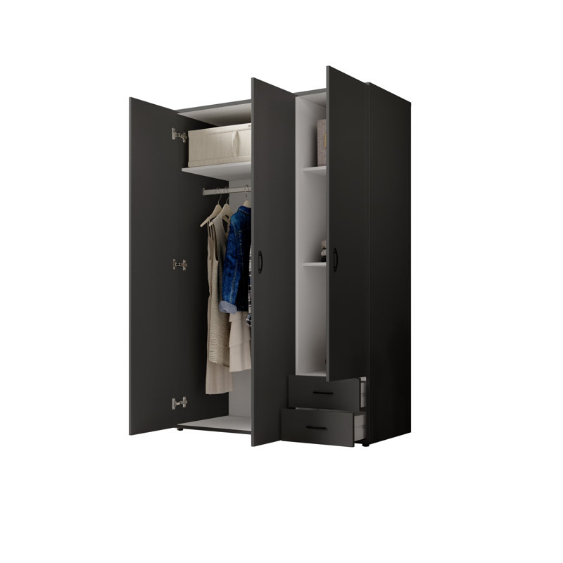 3 Door Manufactured Wood Wardrobe