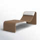 Kuno 27.5'' Outdoor Wicker Chaise Lounge