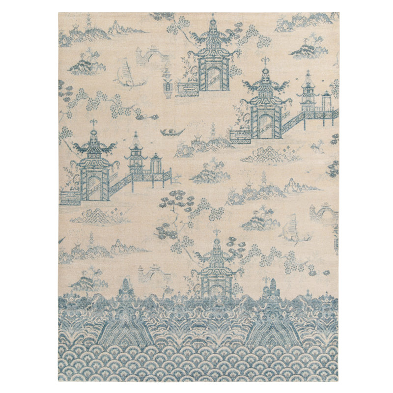 Distressed Homage Hand Knotted Wool Geometric Area Rug, Rectangle 15' x 24'