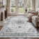 Vintage Floral Distressed Medallion Washable Rug