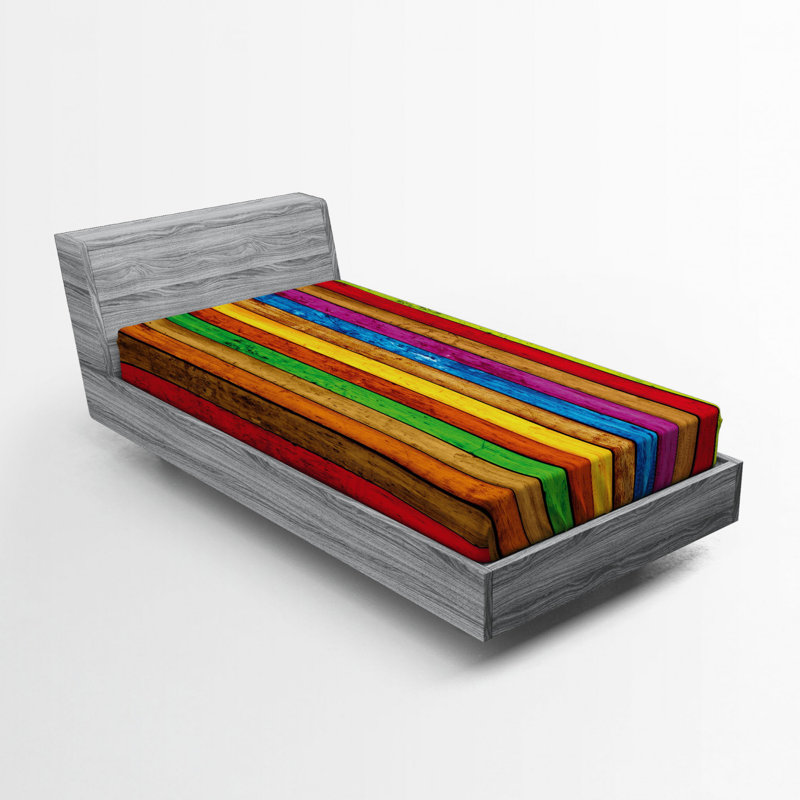 Microfiber Striped Fitted Sheet, Twin XL Fitted Sheet