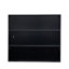 Rangement à chaussures à DEL avec verre noir, porte en verre élégante et fonctionnelle, unité