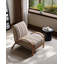 Fauteuil d'appoint en tissu imprimé de style chinois de luxe avec structure en acier au carbone pour le salon et la chambre à coucher