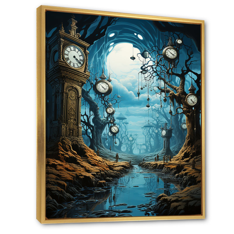 Reproduction sur toile de Darmit, H 32 po x l 24 po x P 1 po, Cadre flottant doré