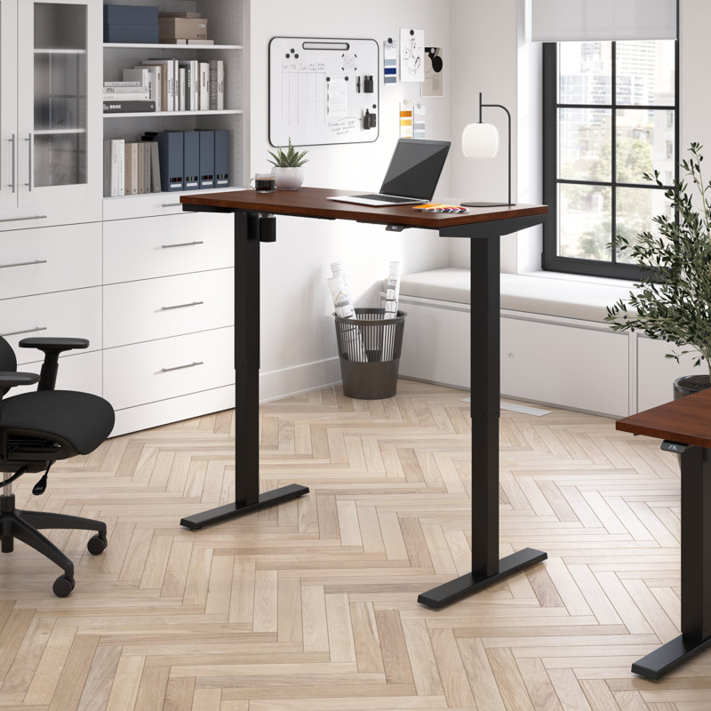 Move 40 Series Electric Height Adjustable Standing Desk, 48" W x 24" D, Hansen Cherry