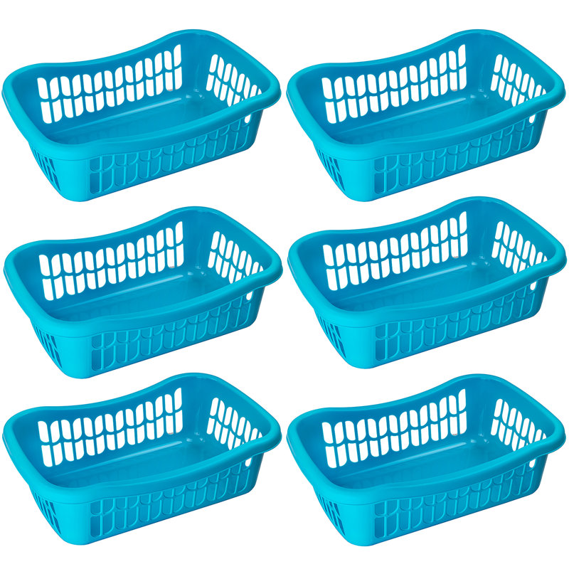 Ensemble de paniers en plastique large, Bleu