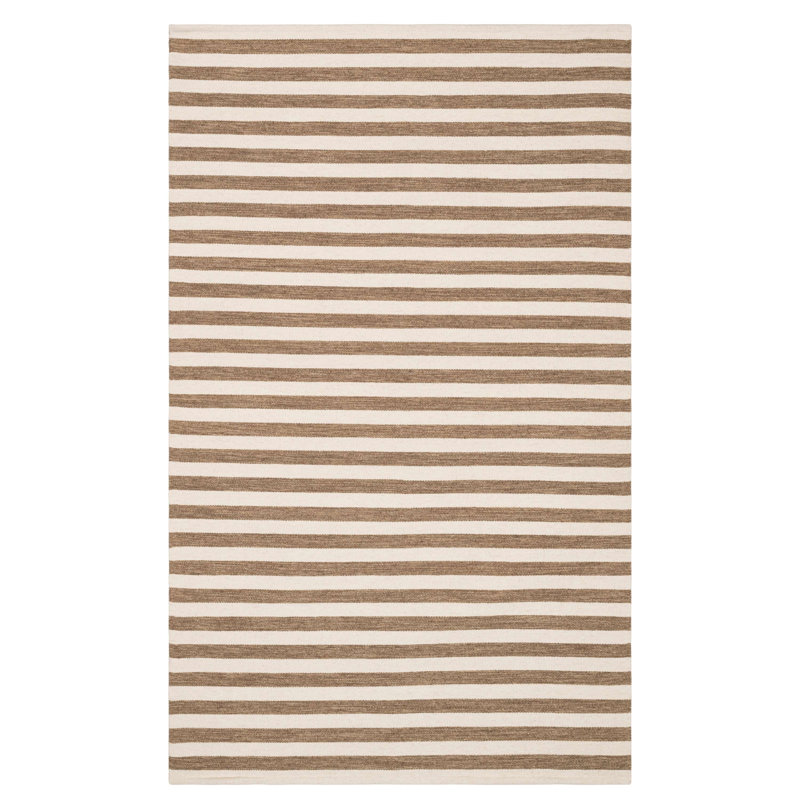 Tapis en laine naturel / ivoire Renelso, Rectangle de 5 pi x 8 pi