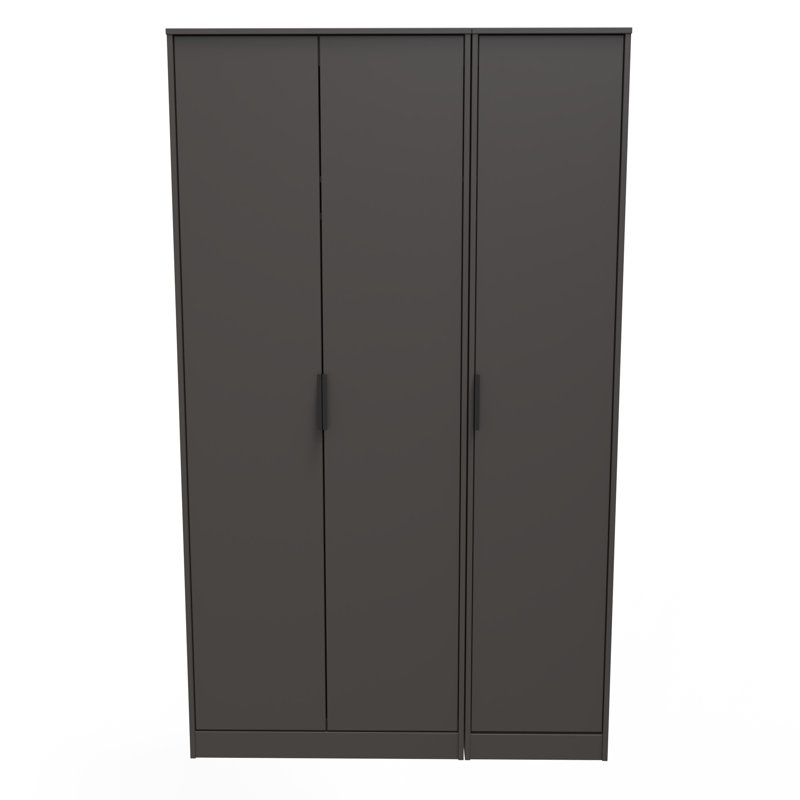 Fully Assembled Hong Kong 2 Door Wardrobe, 182.5cm H x 74cm W x 53cm D, Graphite