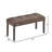 Roundhill Furniture Cavira 6-Piece Modern Faux Marble Dining Set, Double Pedestal Table with 4 Upholstered Chairs and a Bench-120742288