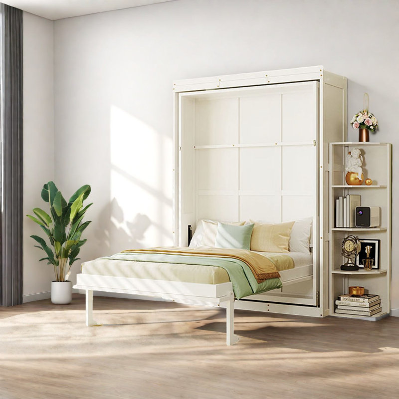 Grand lit rotatif multifonctionnel avec design en bois moderne pour le bureau à domicile