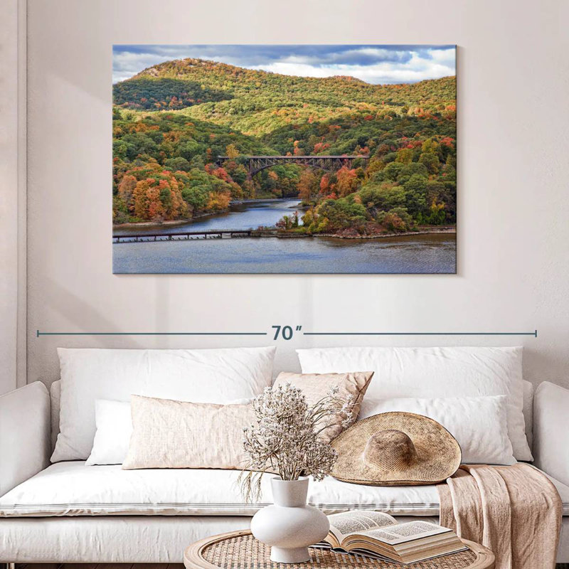 Alvord traversant la rivière Hudson Valley, H 32 po x l 48 po