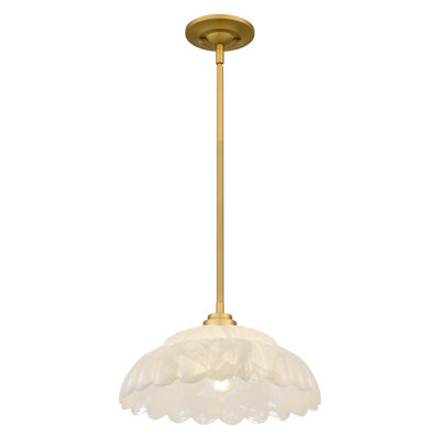 Whitecap 1-Light Brushed Gold Pendant Light