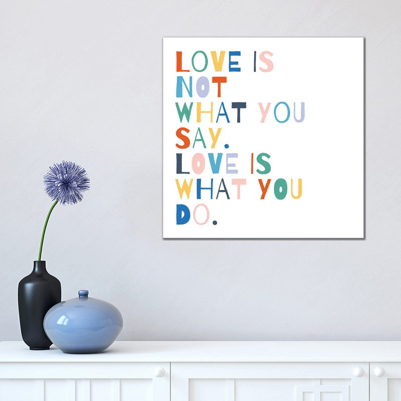 Rainbow Words I by Moira Hershey - Print on Canvas, Wrapped Canvas, 45.72 cm H x 45.72 cm W x 1.91 cm D