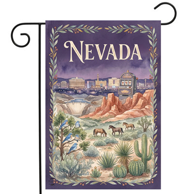 Drapeau de jardin « Fierté de l'État du Nevada » 12x18