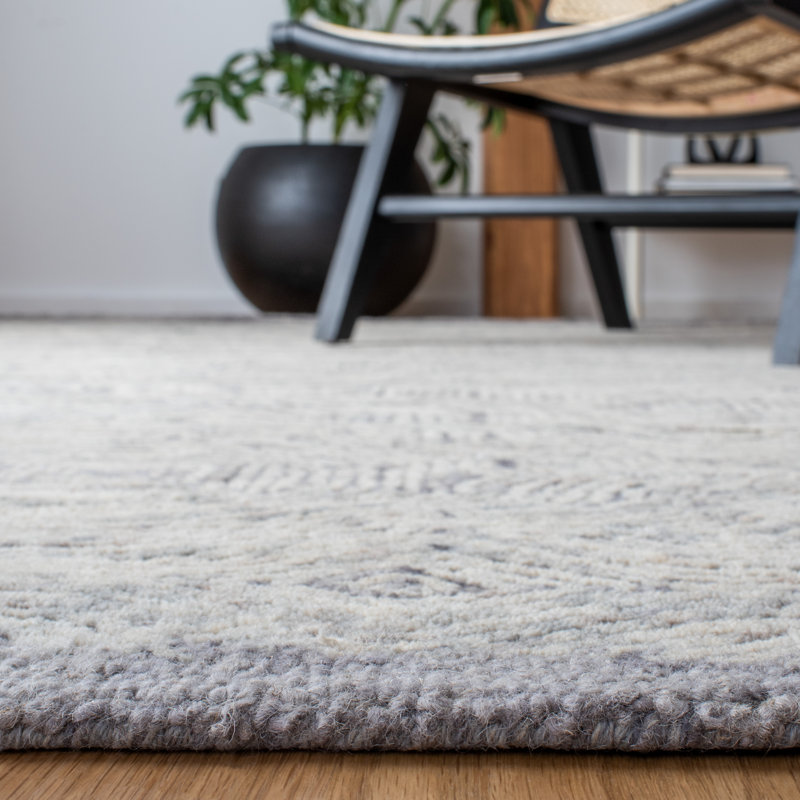 Tapis en laine touffeté à la main Ahmya, Rectangle 5 pi x 8 pi