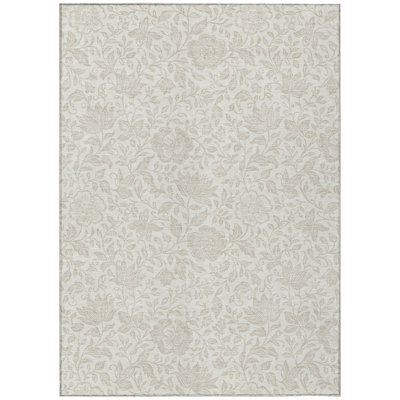 Machine Washable Indoor/Outdoor Chantille ACN2572 Floral Rug