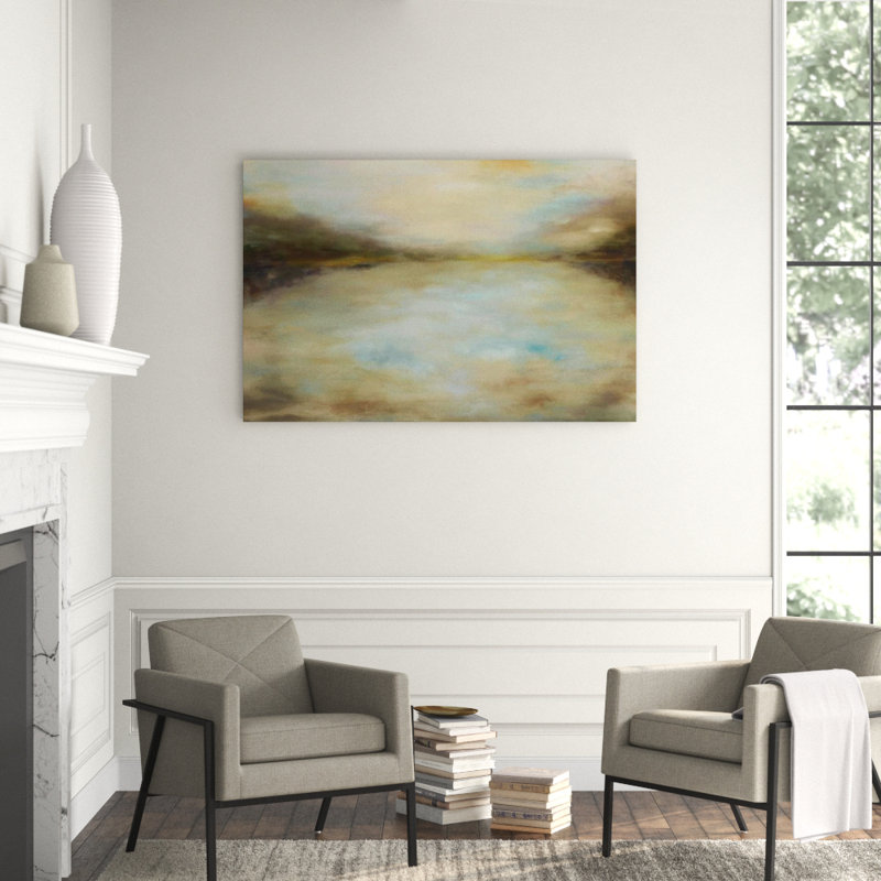 Twilight Creek Painting by Beverly Fuller, Glass Coat, 40" H x 60" W x 1.5'' D
