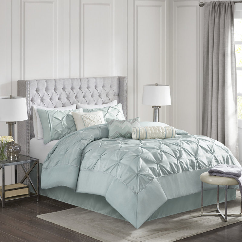 Édredon pour grand lit 7 pièces Prune - Élégants matériaux de décoration décorative, Écume de mer, écume de mer