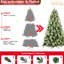 Arbre de Noël de 8 pi avec 550 lumières à DEL blanc chaud, 1858 pointes d'aiguille dure, 102 branches de pin, base de stabilité durable et décor de Noël réaliste