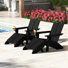 Chaise Adirondack moderne en poly avec repose-pieds (ensemble de 2)