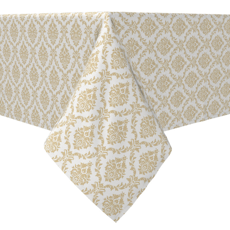 Rectangular Damask Cotton Twill Tablecloth