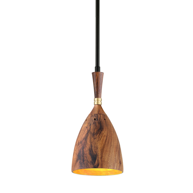 Luminaire suspendu 1 lumière del à simple cloche Utopia, Acacia