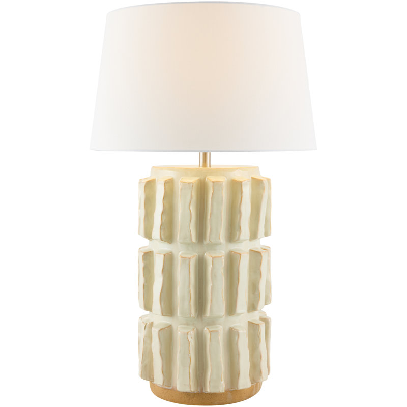 Lampe de table Waelyn, Crème, crème