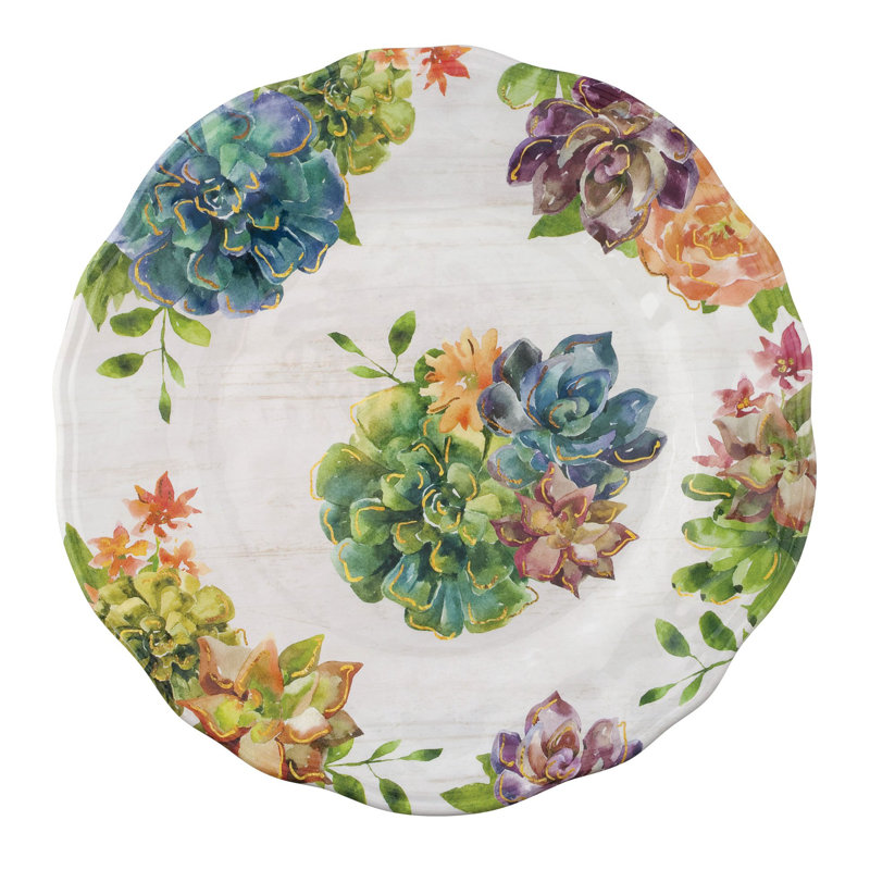 Dodds Succulents 11" Melamine Dinner Plate