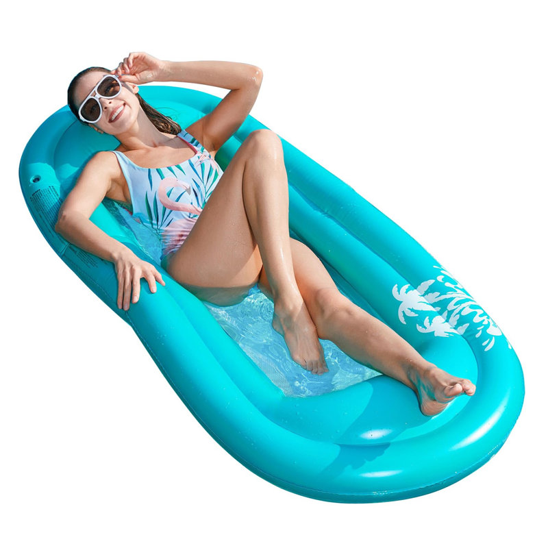 Inflatable Pool Lounger Float, Water Hammock Floatie For Swimming Pool Tanning Lounge Floating Pool Party Toy For Adults Kids