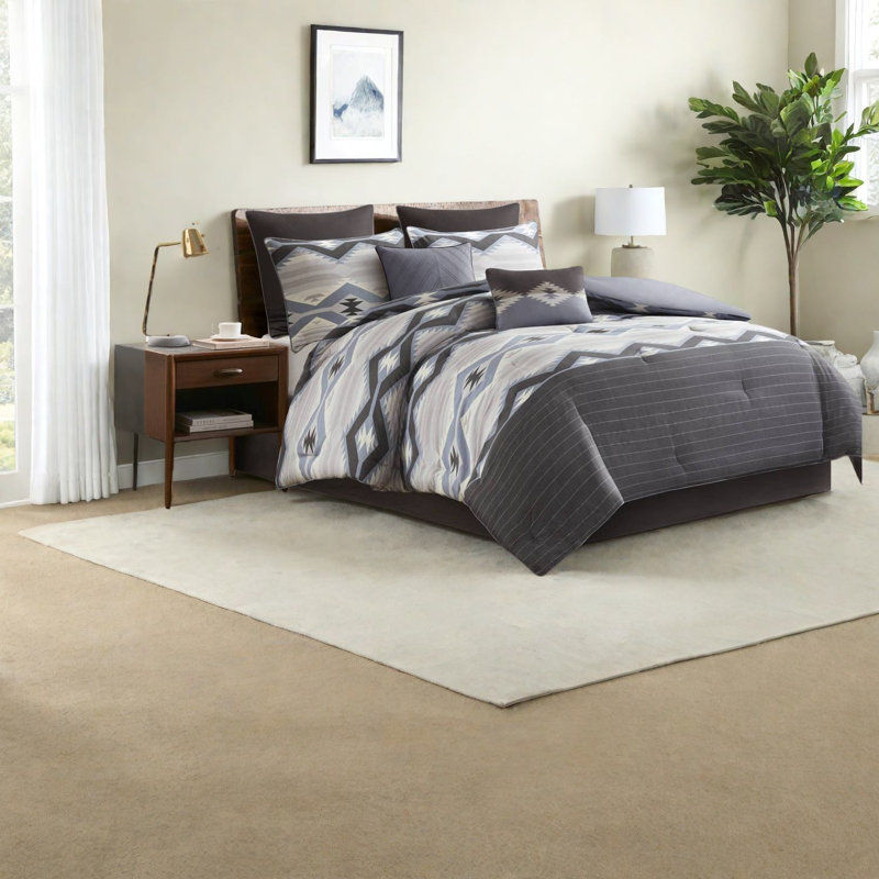 Pièces de literie pour grand lit, polyester rustique moderne pour le confort de la chambre à coucher