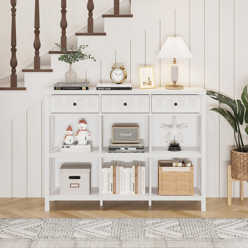 Guinna Storage Bookcase, White Oak
