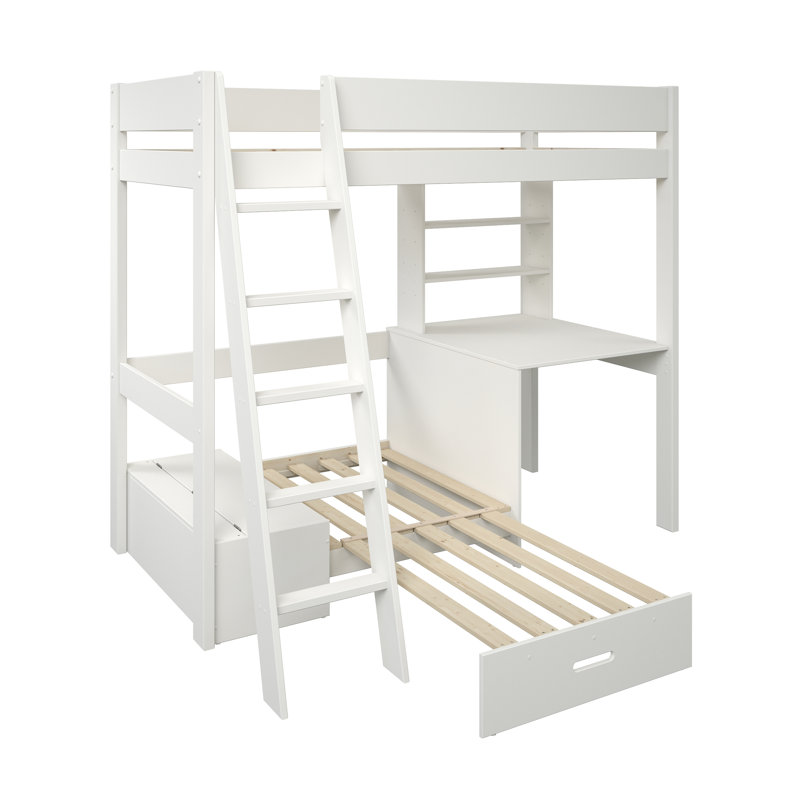 Thorlof Single (3') High Sleepers Bed Frame, White/Black
