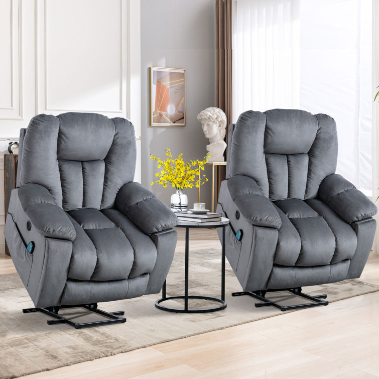 41'' Oversized Power Lift Chair - Heated Massage Electric Recliner with  Super Soft Padding