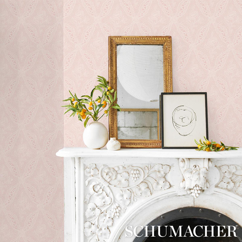 Cosette Lace Wallpaper, Cornflower