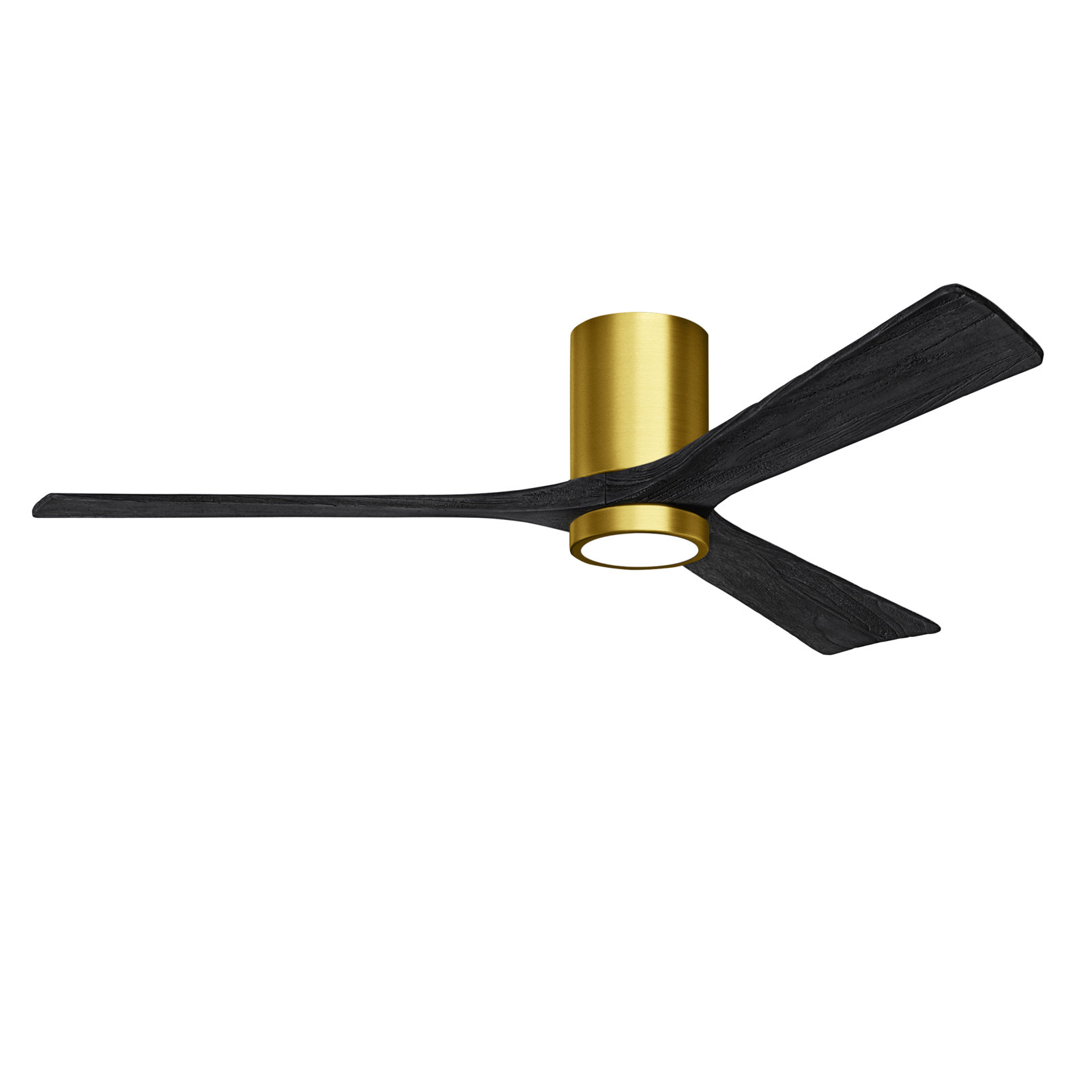 Olivier Ceiling Fan with LED Light Kit, Brushed Brass, Matte Black, 60"